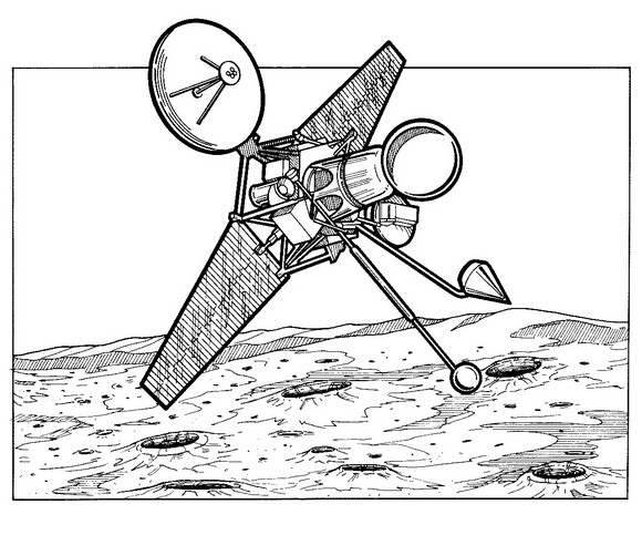 Plansa de colorat cu Cosmos 10 2